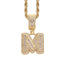 Simple Style Hip Hop Zircon Letter Pendant Necklace