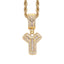 Simple Style Hip Hop Zircon Letter Pendant Necklace