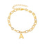 Fashion Statement Thick Chain Anklet with Sparkling Letter A Pendant