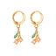 Colorful Zircon Fruit Earrings - Grape, Cherry, Pineapple, Peach, and Strawberry Design