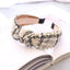 Pearl Studded Plaid Fabric Headband