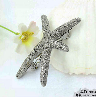 European Starfish Metal Hair Clip Accessory