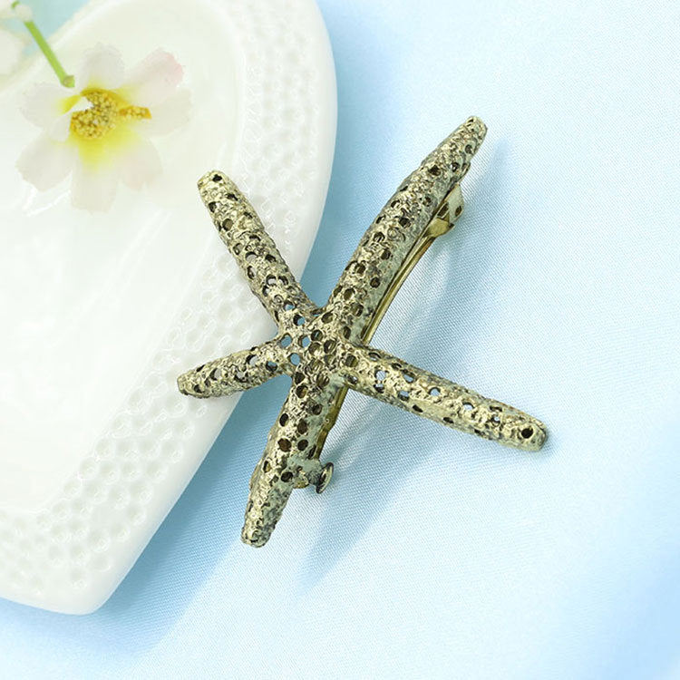 European Starfish Metal Hair Clip Accessory