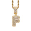 Simple Style Hip Hop Zircon Letter Pendant Necklace