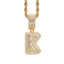 Simple Style Hip Hop Zircon Letter Pendant Necklace