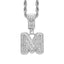 Simple Style Hip Hop Zircon Letter Pendant Necklace