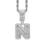 Simple Style Hip Hop Zircon Letter Pendant Necklace