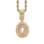 Simple Style Hip Hop Zircon Letter Pendant Necklace