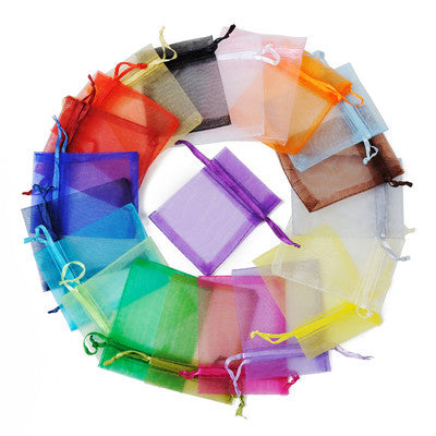 Yarn Solid Color Organza Pearl Jewelry Packaging Bag 5x7cm Wholesale