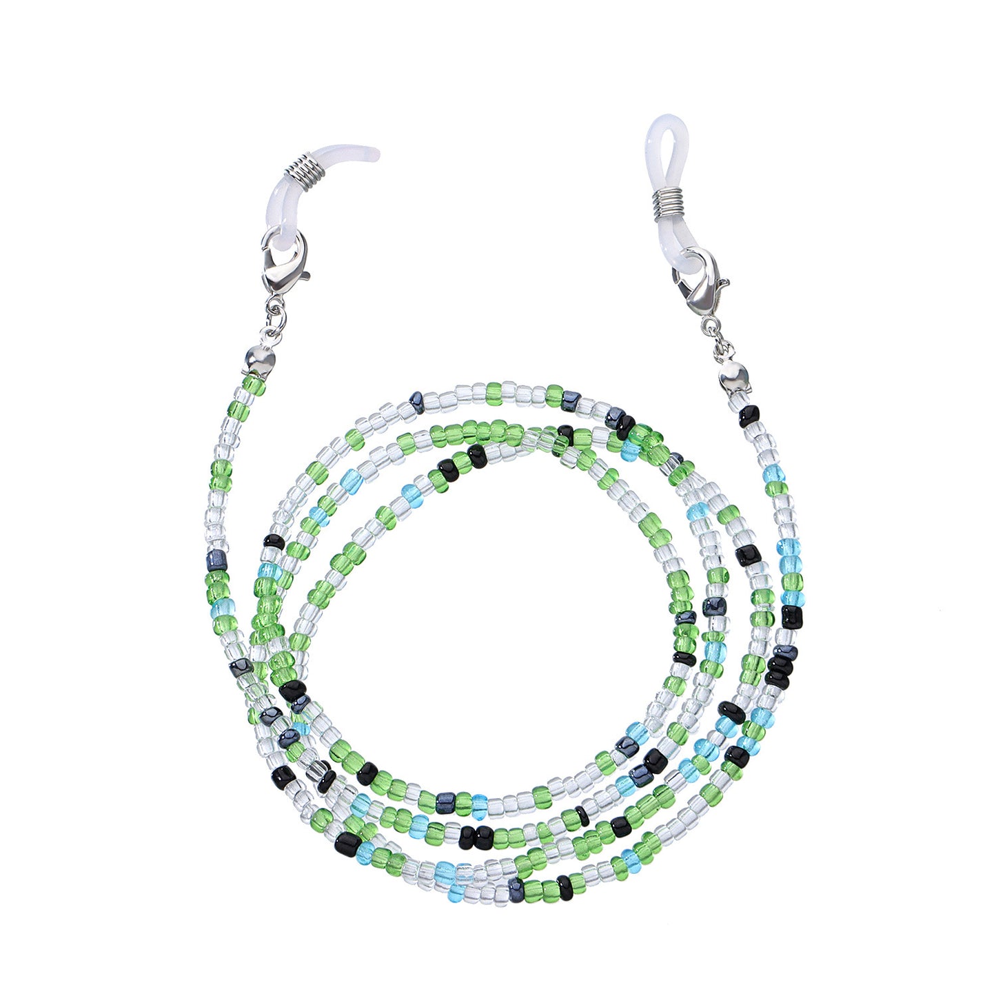 Versatile Multi-Color Beaded Eyeglasses and Mask Chain Set - 9 Pieces