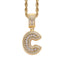 Simple Style Hip Hop Zircon Letter Pendant Necklace