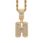 Simple Style Hip Hop Zircon Letter Pendant Necklace