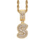 Simple Style Hip Hop Zircon Letter Pendant Necklace