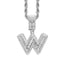 Simple Style Hip Hop Zircon Letter Pendant Necklace