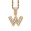 Simple Style Hip Hop Zircon Letter Pendant Necklace