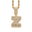 Simple Style Hip Hop Zircon Letter Pendant Necklace