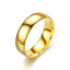 18K Gold Plated Stainless Steel U Shape Gemstone Couple Rings