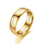 Simple Style Titanium Steel Couple Rings - Plated Metal Stainless Steel Jewelry