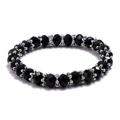 Fashion Geometric Crystal Beaded Elastic Bracelet for Women