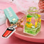 Cute Quicksand Yellow Duck Dinosaur Perfume Bottle Acrylic Keychain Accessory