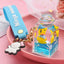 Cute Quicksand Yellow Duck Dinosaur Perfume Bottle Acrylic Keychain Accessory