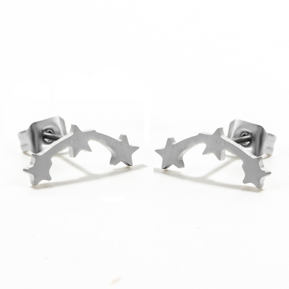 Simple Stainless Steel Geometric Shape Earrings Wholesale