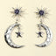 Creative Diamond Star Moon Earrings