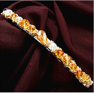 Retro Geometric Crystal Hair Band with Colorful Braided Design