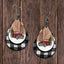 Christmas Tree Car Print Leather Drop Earrings