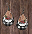 Christmas Tree Car Print Leather Drop Earrings