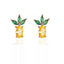 Wholesale Tropical Fruit Zirconia Earrings Women's 925 Silver Needle Summer Fashion Jewelry