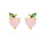 Wholesale Tropical Fruit Zirconia Earrings Women's 925 Silver Needle Summer Fashion Jewelry