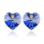 Simple Colorful Heart Crystal Stud Earrings