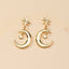 Popular Jewelry 1 Pair Of Star And Moon Hot Selling Earrings Wholesale