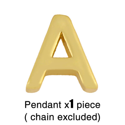 18k Gold Plated Alphabet Pendant Necklace - Minimalist Initial Choker Chain