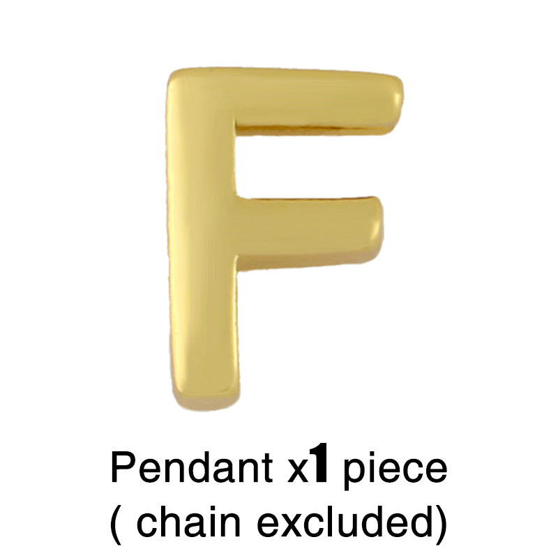 18k Gold Plated Alphabet Pendant Necklace - Minimalist Initial Choker Chain