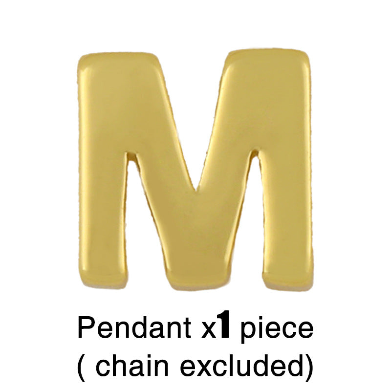 18k Gold Plated Alphabet Pendant Necklace - Minimalist Initial Choker Chain