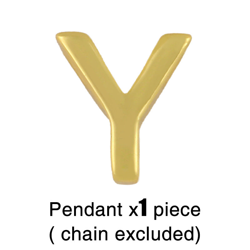 18k Gold Plated Alphabet Pendant Necklace - Minimalist Initial Choker Chain