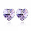 Simple Colorful Heart Crystal Stud Earrings