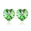 Simple Colorful Heart Crystal Stud Earrings