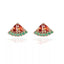 Wholesale Tropical Fruit Zirconia Earrings Women's 925 Silver Needle Summer Fashion Jewelry