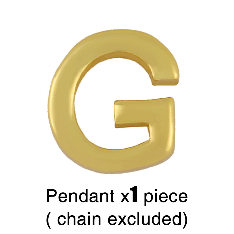 18k Gold Plated Alphabet Pendant Necklace - Minimalist Initial Choker Chain