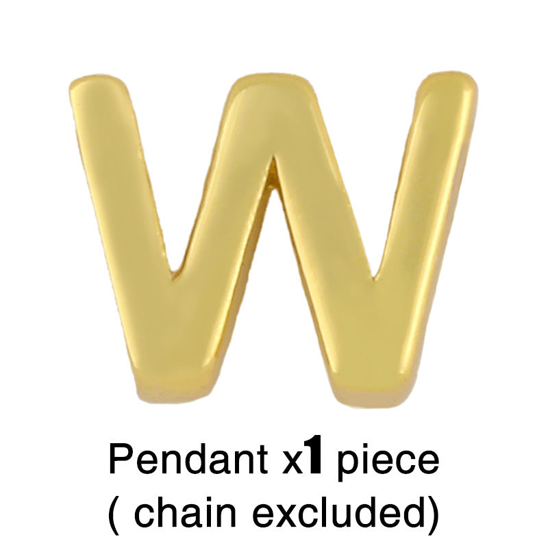 18k Gold Plated Alphabet Pendant Necklace - Minimalist Initial Choker Chain