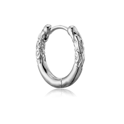 Geometric Titanium Steel Hypoallergenic Hoop Earrings for Men and Women