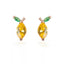 Wholesale Tropical Fruit Zirconia Earrings Women's 925 Silver Needle Summer Fashion Jewelry