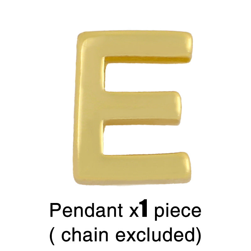 18k Gold Plated Alphabet Pendant Necklace - Minimalist Initial Choker Chain