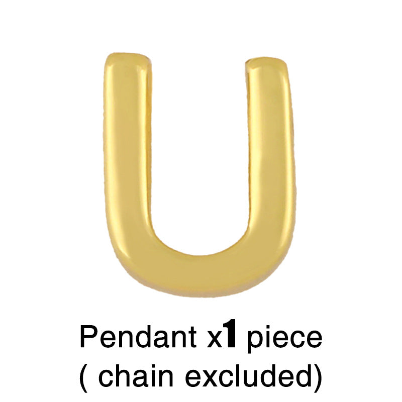 18k Gold Plated Alphabet Pendant Necklace - Minimalist Initial Choker Chain