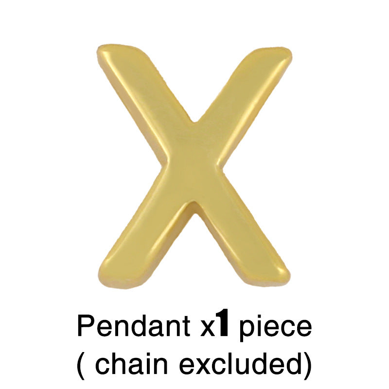 18k Gold Plated Alphabet Pendant Necklace - Minimalist Initial Choker Chain