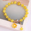 Korean Simple Daisy Pendant Crystal Bead Bracelet for Women