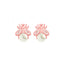 Fashion Bee Pearl Rhinestone Stud Earrings in 925 Silver